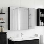 vidaXL Armoire Miroir de Salle de Bain Chêne noir 60 x 14 5 x 50 cm