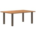 vidaXL Table à manger marron clair bois de chêne massif rectangulaire