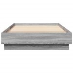 vidaXL Cadre de lit sans matelas sonoma gris 100x200 cm