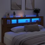 vidaXL Tête de lit à LED chêne artisanal 220x18 5x103 5 cm