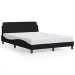 vidaXL Cadre de lit Dover noir 120x200 cm tissu
