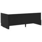 vidaXL Cadre de lit d'angle avec matelas 2 pc Noir 90 x 200 cm Velours