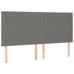 vidaXL Sommier à lattes de lit et matelas et LED Gris foncé 180x200 cm