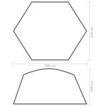 vidaXL Tente de piscine Tissu 590x520x250 cm Vert