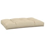 vidaXL Coussin de palette beige 120x80x12 cm tissu