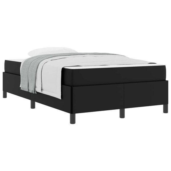 vidaXL Cadre de lit avec matelas Noir 120 x 200 cm tissu