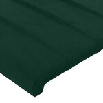 vidaXL Tête de lit à LED Vert foncé 183x16x78/88 cm Velours