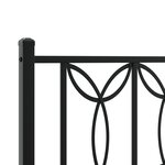 vidaXL Cadre de lit métal avec tête de lit noir 193x203 cm