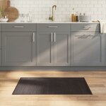 vidaXL Tapis rectangulaire marron foncé 60x100 cm bambou