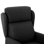 vidaXL Fauteuil inclinable Noir 67.5 x 93.5 x 101.5 cm tissu