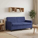 vidaXL Canapé-Lit Bleu police Tissu