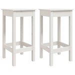 vidaXL Ensemble de bar de jardin 3 Pièces blanc bois de pin massif