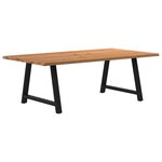 vidaXL Table à manger et bord naturel bois massif chêne rectangulaire