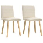 vidaXL Chaises à manger lot de 2 Lin
