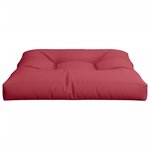 vidaXL Coussin de palette rouge bordeaux 80x80x12 cm tissu