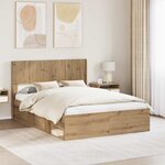 vidaXL Tête de lit Chêne artisanal PB