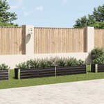 vidaXL Lit surélevé de jardin Acier galvanisé 320x40x45 cm Anthracite