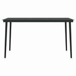 vidaXL Ensemble à manger de jardin 5 Pièces noir résine tressée verre
