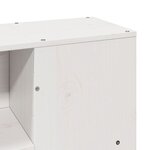 vidaXL Lit bibliothèque sans matelas blanc 140x200 cm bois pin massif