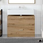 vidaXL Meuble Sous Évier avec tiroir Chêne artisanal 78 x 37 x 59 cm