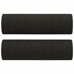vidaXL Canapé 2 places avec oreillers décoratifs noir 140 cm tissu
