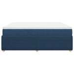 vidaXL Sommier à lattes de lit avec matelas Bleu 180x200 cm Tissu