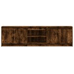 vidaXL Meuble TV avec LED chêne fumé 180x34x50 cm bois d'ingénierie