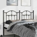 vidaXL Tête de lit métal noir 135 cm
