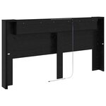 vidaXL Tête de lit Chêne noir 200 x 15 x 103 5 cm Bois d'ingénierie