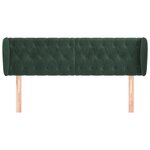 vidaXL Tête de lit avec oreilles Vert foncé 147x23x78/88 cm Velours