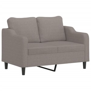 vidaXL Canapé à 2 places Taupe 140 cm Tissu
