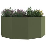 vidaXL Jardinière Vert olive 120 x 120 x 50 cm Acier