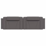 vidaXL Coussin de tête de lit Viana gris 180 cm similicuir
