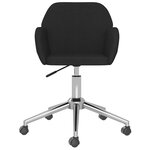 vidaXL Chaises pivotantes à manger lot de 2 Noir Tissu