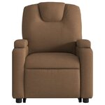 vidaXL Fauteuil inclinable électrique marron tissu