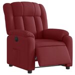 vidaXL Fauteuil inclinable électrique Rouge bordeaux Tissu