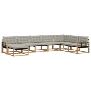 vidaXL Ensemble de canapés d'extérieur 8 pc Blanc et gris clair