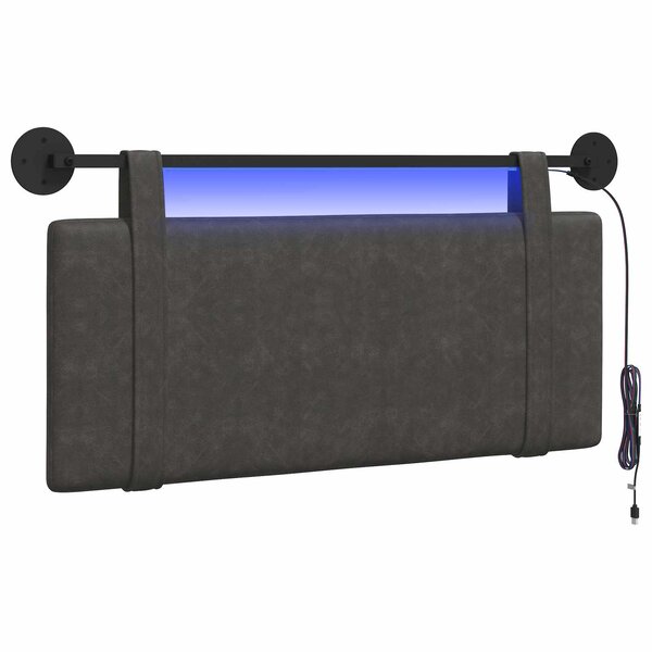 vidaXL Tête de lit suspendue Noir PU antique