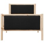 vidaXL Cadre de lit avec tête de lit Noir 100 x 200 cm tissu