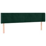 vidaXL Tête de lit à LED Vert foncé 183x16x78/88 cm Velours