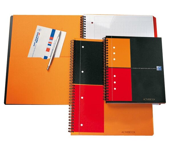 Cahier ACTIVEBOOK Spiralé Polypro A5+ 160 pages 90g lignées OXFORD