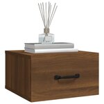 vidaXL Tables de chevet murales 2 Pièces Chêne marron 35x35x20 cm