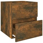 vidaXL Armoire d'évier Chêne fumé 41x38 5x45 cm Bois d'ingénierie