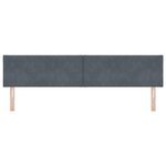 vidaXL Tête de lit avec un look à blocs de diamant en gris foncé  200 cm  en velours
