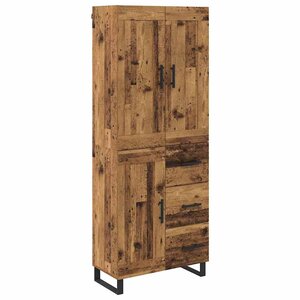 vidaXL Haut Armoire Bois ancien 69 5 x 34 x 180 cm Bois d'ingénierie
