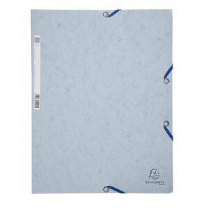 Chemise 3 rabats à élastiques carte lustrée 400g/m2 - A4 - Gris tourterelle x 25 EXACOMPTA