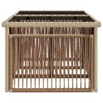 vidaXL Table de jardin relevable Beige 100 x 55 x 37 cm