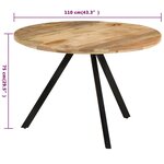 vidaXL Table à dîner 110x75 cm Bois de manguier massif