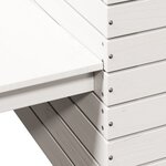 vidaXL Banc avec jardinières blanc 167 5x60x65 cm bois massif de pin