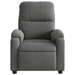 vidaXL Fauteuil inclinable électrique gris foncé tissu microfibre